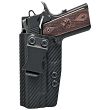 Kabura IWB Kydex 1911 Commander 4.25" (bez szyny) - Carbon. Wew. Lewa - Concealment Express CEX-1911-425NR-CF-LH-VAR
