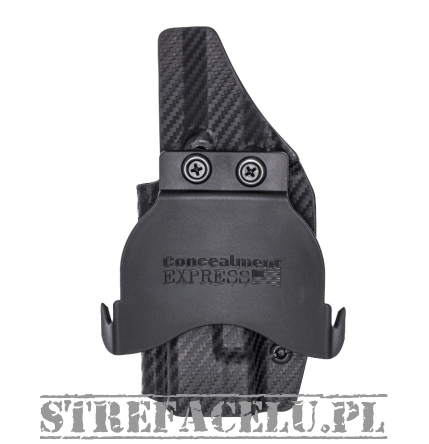 OWB Holster, Compatibility : IWI Masada Slim OR, Manufacturer : Concealment Express, Material : Kydex, For Persons : Right Handed, Finish : Carbon