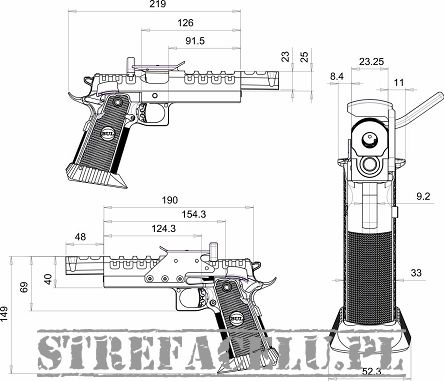 Bul SAS II UR HEAVY METAL Open Division Silver/Gold cal. 9x19
