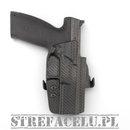 OWB Holster, Compatibility : CZ P-10F, Manufacturer : Concealment Express, Material : Kydex, For Persons : Right Handed, Finish : Carbon