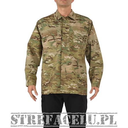 Men's Shirt, Manufacturer : 5.11, Model : Multicam Tdu Long Sleeve Shirt, Camouflage : MultiCam