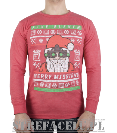 Bluzka świąteczna 5.11 MRRY MISS SWEATER L/S TEE kolor: RED HEATHER