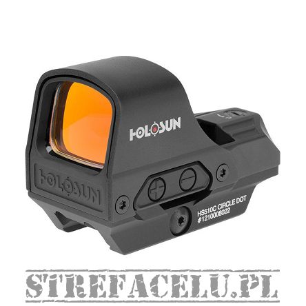 Kolimator Holosun HS510C Open Reflex - Wielopunktowy - Panel słoneczny - Czarny