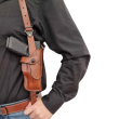 Kabura skórzana pionowa na szelkach do rewolweru Colt Python 6