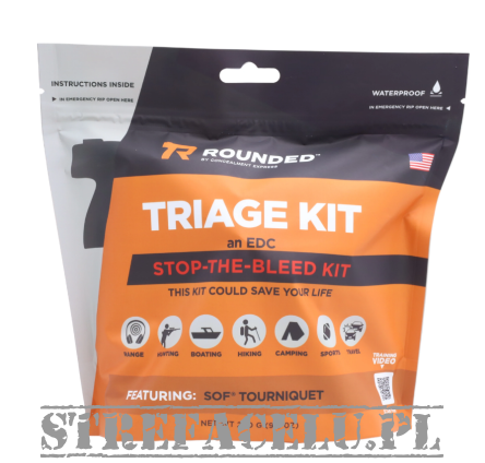 Zestaw pierwszej pomocy (Staza, opatrunek klatki piersiowej, bandaż, rękawiczki) Range Triage Kit