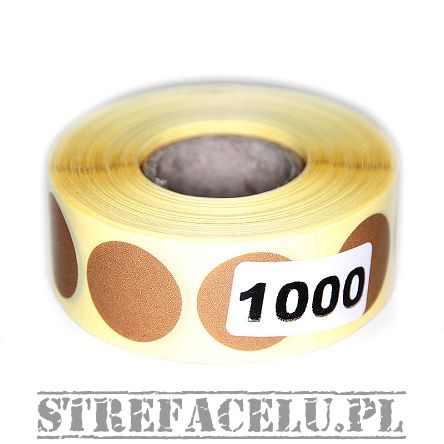 Zaklejki do przestrzelin fi20mm brązowa - 1tys. szt.