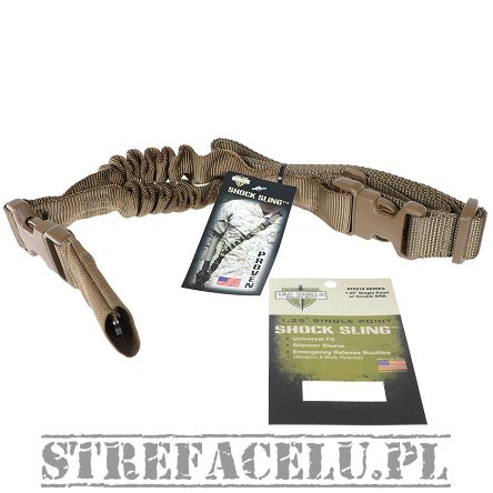 Pas nośny Tac Shield jednopunktowy Shock Sling Bungee 1.25 cala Coyote