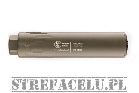 Suppressor, Manufacturer : SilentSteel (Finland), Model : Streamer, Caliber : .223/5.56, Color : OD Green