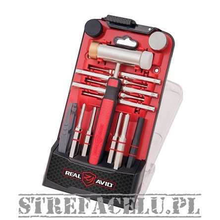 Zestaw wybijaków z młotkiem Accu Punch Hammer & Roll Pin Punch Set - Real Avid -  AVHPS-RP