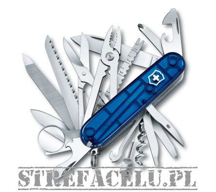 Victorinox SwissChamp pocket knife, 91mm, Celidor, transparent blue