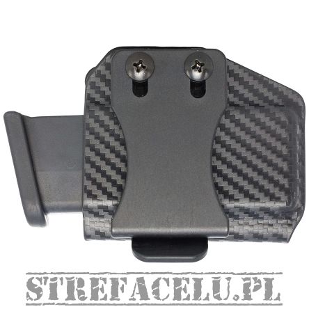 Horizontal Pouch, OWB, Compatibility : 9mm/40SW Single Stack Magazine, Manufacturer : Concealment Express, Material : Kydex, For Persons : Right Handed + Left Handed, Finish : Carbon