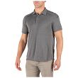 Men's Polo, Manufacturer : 5.11, Model : Paramount Short Sleeve Polo, Color : Charcoal Heather - 4