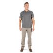 Men's Polo, Manufacturer : 5.11, Model : Paramount Short Sleeve Polo, Color : Charcoal Heather - 5