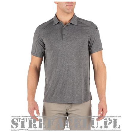 Men's Polo, Manufacturer : 5.11, Model : Paramount Short Sleeve Polo, Color : Charcoal Heather