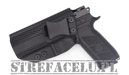 Kabura IWB Kydex CZ P-09 - Carbon. Wew.Lewa - Concealment Express CZU-P09-CF-LH-VAR