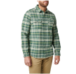 Men's Shirt, Manufacturer : 5.11, Model : Lester Long Sleeve Shirt, Color : Trekking Green Plaid - 2