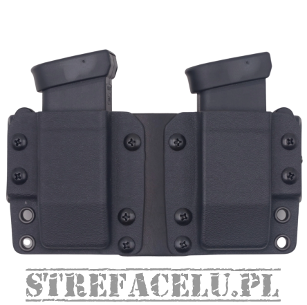 Ładownica na 2mag. dwurzędowe 9mm/40SW OWB kydex, kolor: czarny