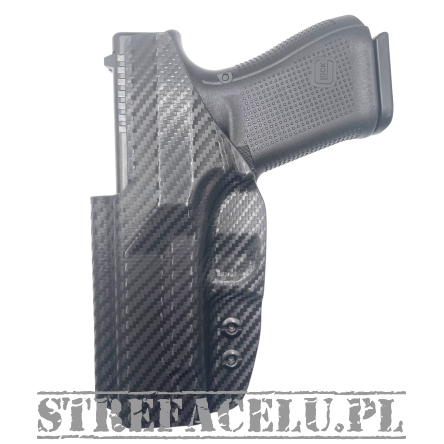 Kabura wewnętrzna prawa do pistoletu Glock 17/19/22/23/26/27/31/32/33/34/45 Optic Ready, RH IWB kydex, kolor: carbon