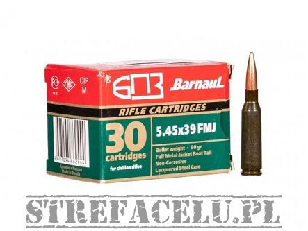 Nabój kulowy FMJ Barnaul 3.85g // 5.45x39