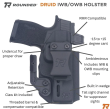 Kabura IWB/OWB Druid do Glock MOS z latarką TRL-7A, Ambidextrous, kydex, kolor: czarny - 11