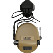 Headphones With Active Noise Canceling, Manufacturer : Sordin (Sweden), Model : Supreme MIL AUX & Helmet Mount ARC Rail, Color : Sand - 72308-05-S - 5