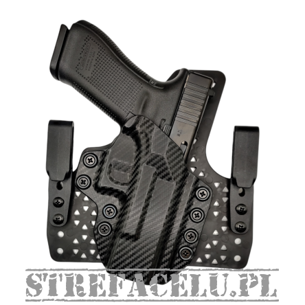 Kabura IWB Kydex Hybrid Tucable Glock 17/19/22/23/26/27/31/32/33/45 - Carbon. Wew. Prawa - Concealment Express CF-HYBRD