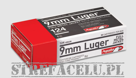 Nabój kulowy FMJ 8G Aguila 124gr // 9 PARA