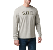 Men's Blouse, Manufacturer : 5.11, Model : Camo Logo Fill Long Sleve Tee, Color : Heather Grey - 2