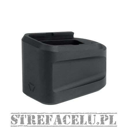 Powiększona stopka magazynka Glock 19 +5 - 9x19, Strike Industries - Aluminiowa, Czarna