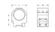 Montaż dwuczęściowy Audere ADVERSUSD 30mm, H 34mm SPRN3034 - 3