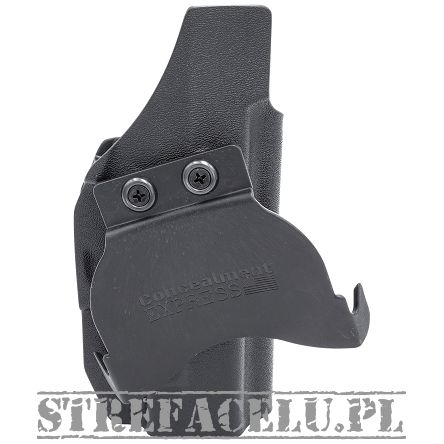 Kabura zewnętrzna lewa do pistoletu IWI Masada Optics Ready, LH OWB kydex, kolor: czarny