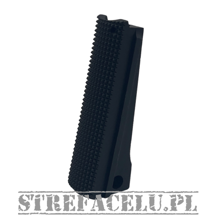 Mainspring Housing - 1911 - Black - Checkered - For Magwell - MIM