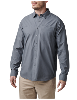 Men's Shirt, Manufacturer : 5.11, Model : Igor Solid Long Sleeve Shirt, Color : Turbulence