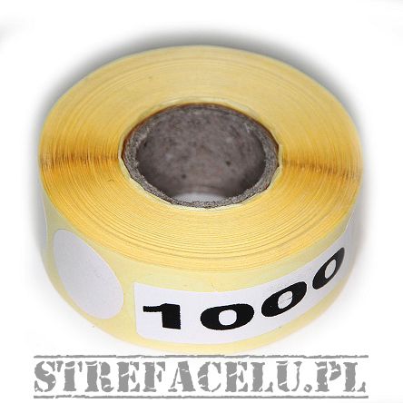 Zaklejki do przestrzelin fi20mm biała - 1tys. szt.