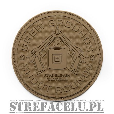 Patch, Manufacturer : 5.11, Model : Brew Grounds Desert Patch, Color : Kangaroo