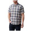 Men's Shirt, Manufacturer : 5.11, Model : Wyatt Short Sleeve Plaid, Color : Cinder Plaid - 2