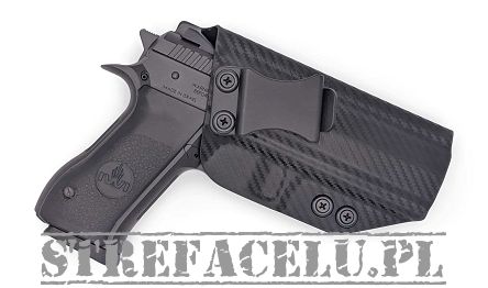 Kabura IWB Kydex IWI Jericho 941 F9 Full Size Steel Frame - Carbon. Wew. Prawa - Concealment Express JRO-941STEELFS-CF-RH-VAR