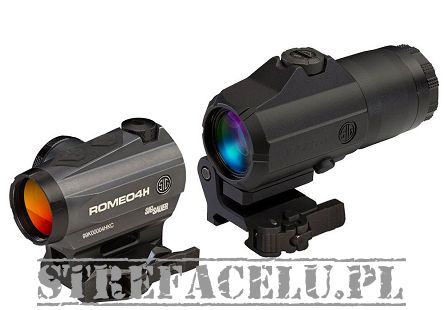 Romeo 4H Ballistic Circle Dot Sight + Juliet 4 (4x24mm) Magnifier, Manufacturer : Sig Sauer