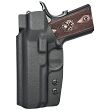 Kabura wewnętrzna prawa do pistoletu 1911 Officer/Ultra bez szyny, RH IWB kydex, kolor: czarny - 2