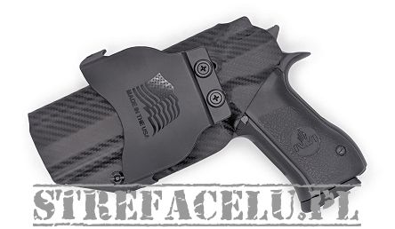 Kabura OWB Kydex Paddle IWI Jericho 941 F9 Full Size Steel Frame. Carbon. Zew. Prawa - Concealment Express JRO-941STEELFS-CF-RH-OWBPDL