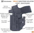 Kabura IWB/OWB Druid do Sig P320 OR, Ambidextrous, kydex, kolor: carbon - 4