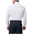 Men's Semi-Golf, Manufacturer : 5.11, Model : Mock Neck Long Sleeve Top, Color : Uniform White - 4