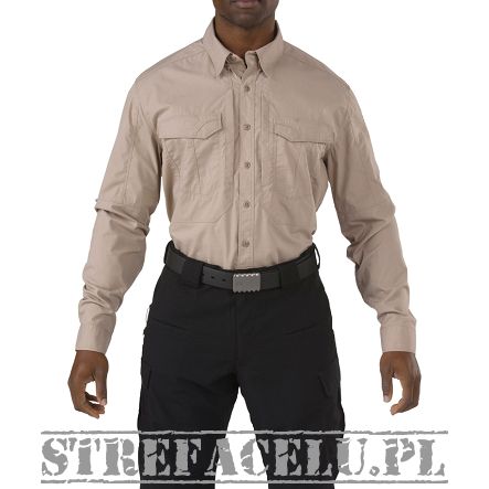 Men's Shirt, Manufacturer : 5.11, Model : Stryke Long Sleeve Shirt, Color : Khaki