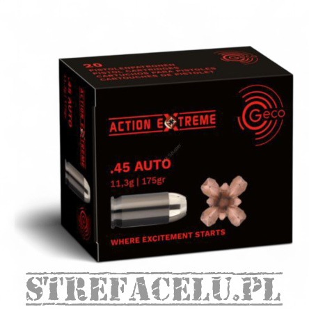 Amunicja GECO 11,3g/175gr Action Extreme // .45 AUTO