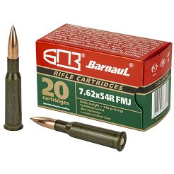 Nabój kulowy FMJ-BT BarnaulZN 11,3g/123grn // 7,62x54R