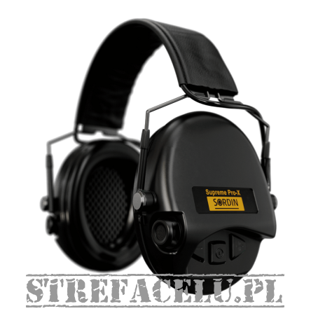 Headphones With Active Noise Canceling, Manufacturer : Sordin (Sweden), Model : Supreme Pro-X Slim, Color : Black