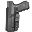 Kabura wewnętrzna prawa do pistoletu Glock 19/19X/23/32/45, RH IWB kydex, kolor: czarny - 2
