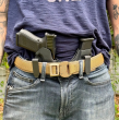 Kabura wewnętrzna prawa typu Sidecar do pistoletu Glock 19/19X/23/32/45, RH IWB kydex, kolor: czarny - 3