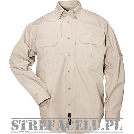 Men's Shirt, Manufacturer : 5.11, Model : Long Sleeve Tactical Shirt, Color : Khaki