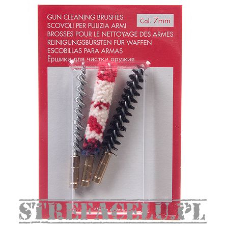 Szczoteczki (3szt.) karabinowe kal. 7mm spirala stal. nylon. bawełna - SC-87_7